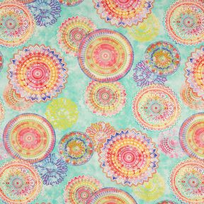 Tissu d’extérieur Canvas Mandala – menthe, 