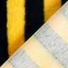 Fourrure synthétique rayures d’abeille – noir/jaune,  thumbnail number 3