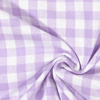 Tissu en coton Vichy - 1 cm – lilas pastel, 