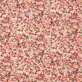 Tissu viscose Prairie fleurie – rouge/noir, 