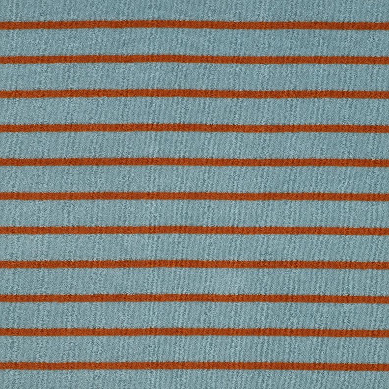 Jersey éponge Rayures | Poppy Fabrics – bleu pigeon/cuivre,  image number 1