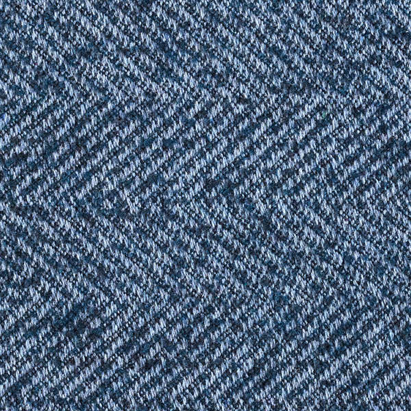 Tissu pour manteau en laine mélangée Zigzag – bleu marine,  image number 1