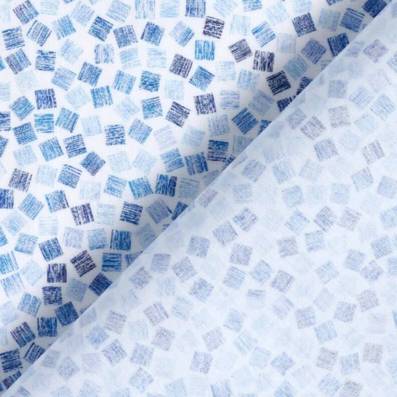 Popeline Cubes abstraits – blanc/bleu roi,  image number 4
