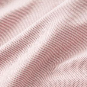 Bord-côtes tubulaire, fines rayures – vieux rose/écru, 