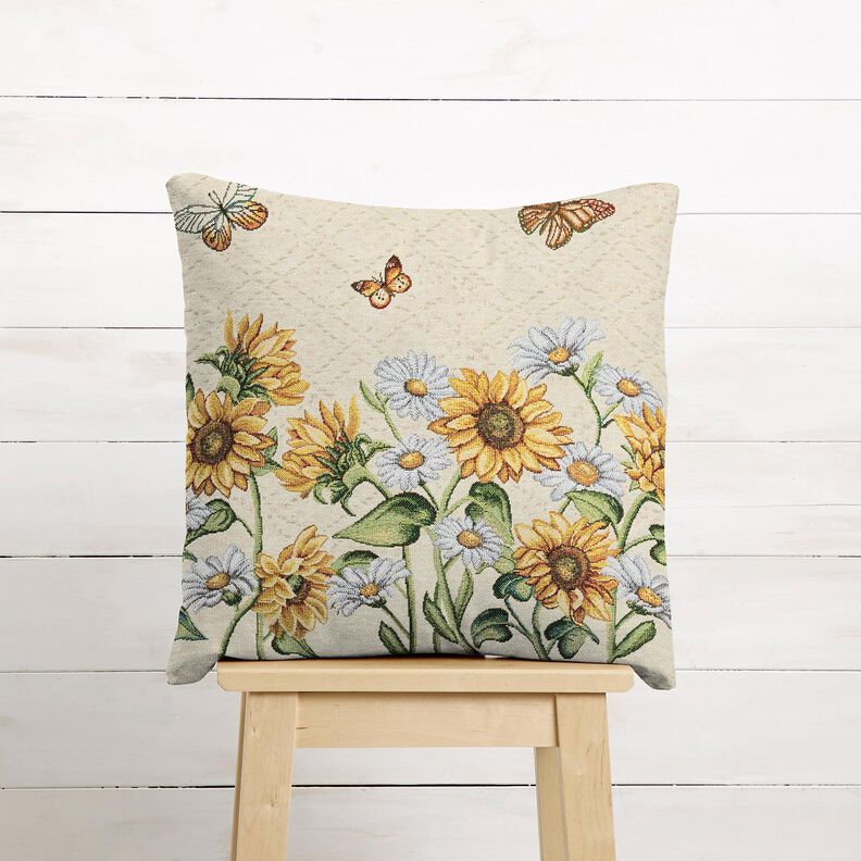 panneau décoratif Gobelin Sonnenblumen – beige clair/jaune soleil, image number 6