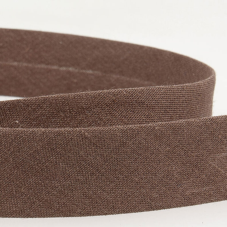 Biais Polycotton [20 mm] – marron foncé,  image number 2