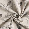 Tissu de décoration Semi-panama dessin de fleurs – nature/marron foncé,  thumbnail number 3