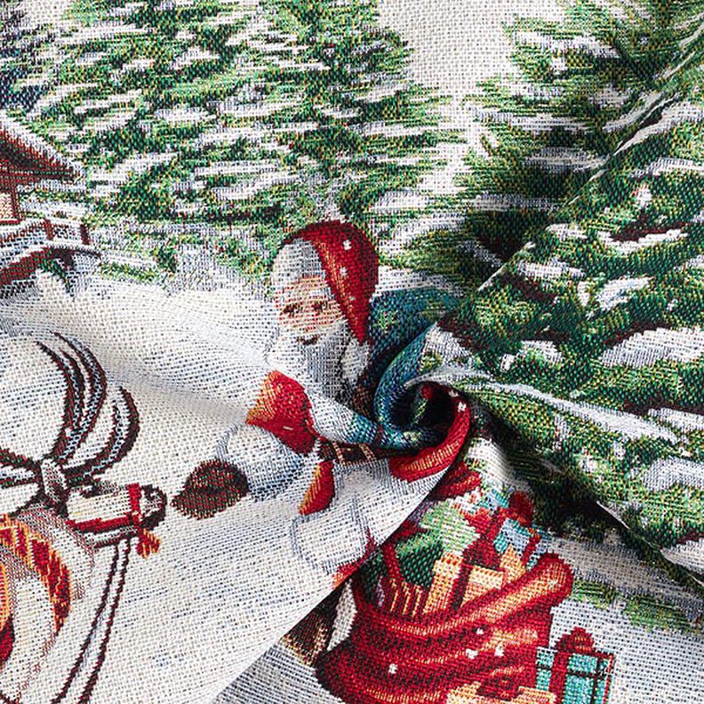 Panel Gobelin Lurex Père Noël – écru, image number 3