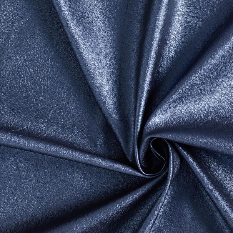 Stretch Imitation cuir Métallique – bleu marine,  image number 1