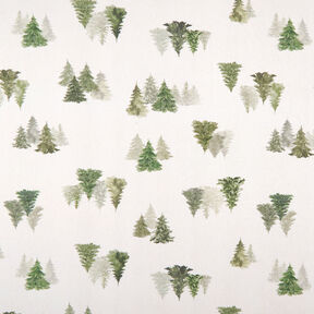 Tissu de décoration Semi-panama Sapins élégants – nature/pin, 