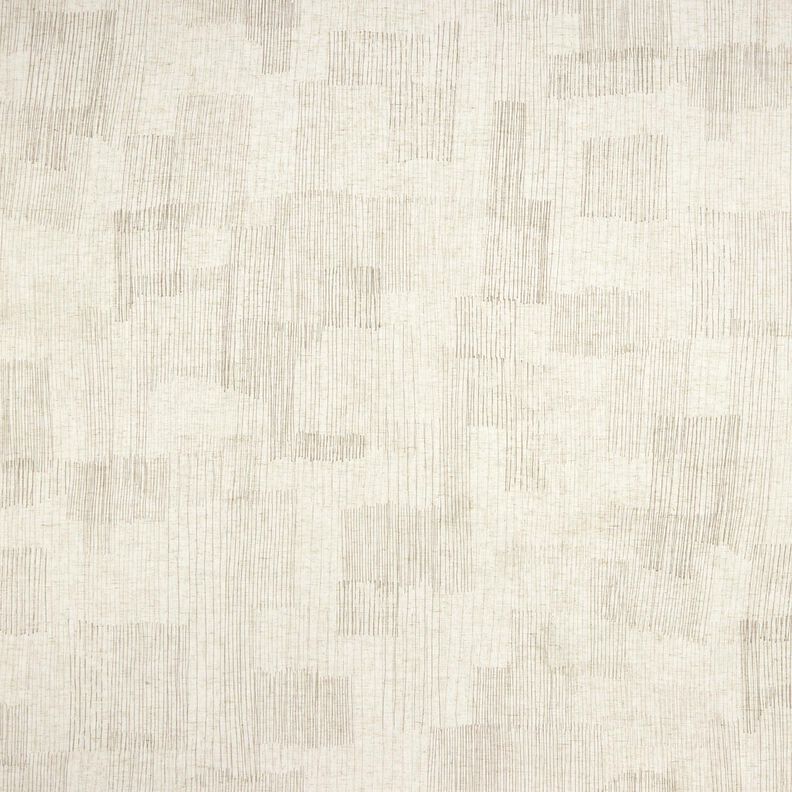 Tissu pour voilages Mélange lin Rayures irrégulières  – beige foncé/nature,  image number 1