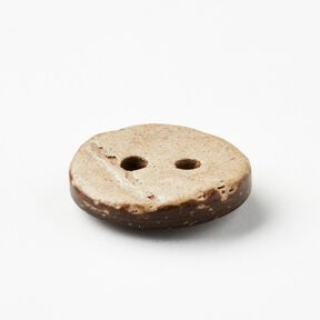 Bouton en noix de coco [Ø 13 mm] – beige/marron foncé, 