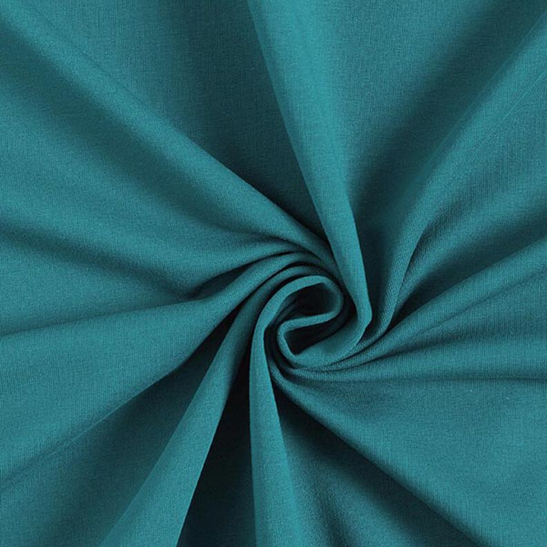 French Terry l&eacute;ger uni &ndash; p&eacute;trole,  image number 1