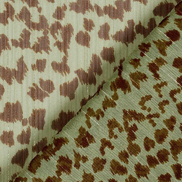 Crêpe mousseline avec fils de lurex & motif léopard – roseau,  image number 4