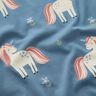 Jersey coton Jolies licornes scintillantes – gris bleu,  thumbnail number 2