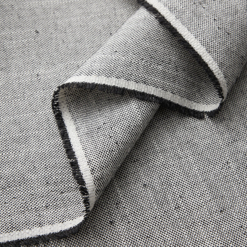 Tissu de décoration Semi-panama Structure légère – noir/beige clair,  image number 3