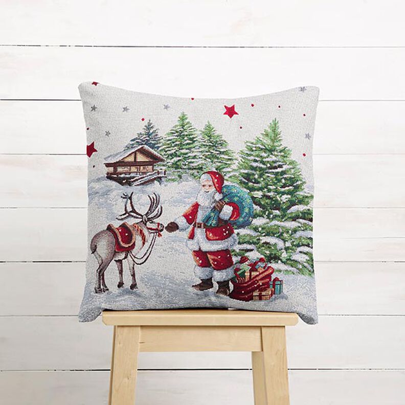 Panel Gobelin Lurex Père Noël – écru, image number 5