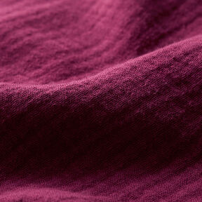 Tissu double gaze de coton – rouge bordeaux, 