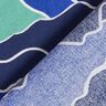 Tissu en coton Cretonne Vagues abstraites – bleu roi/sauge,  thumbnail number 4
