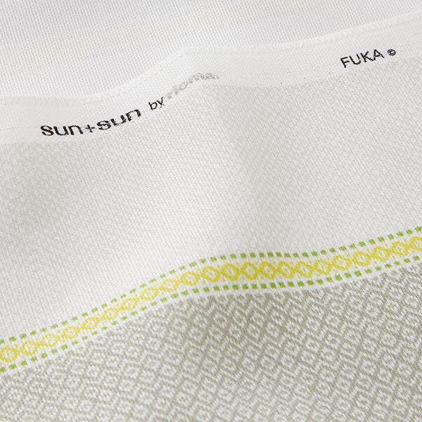 Tissu d’extérieur Canvas Rayures – gris/jaune, image number 5