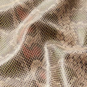Similicuir aspect serpent – beige/olive foncé, 