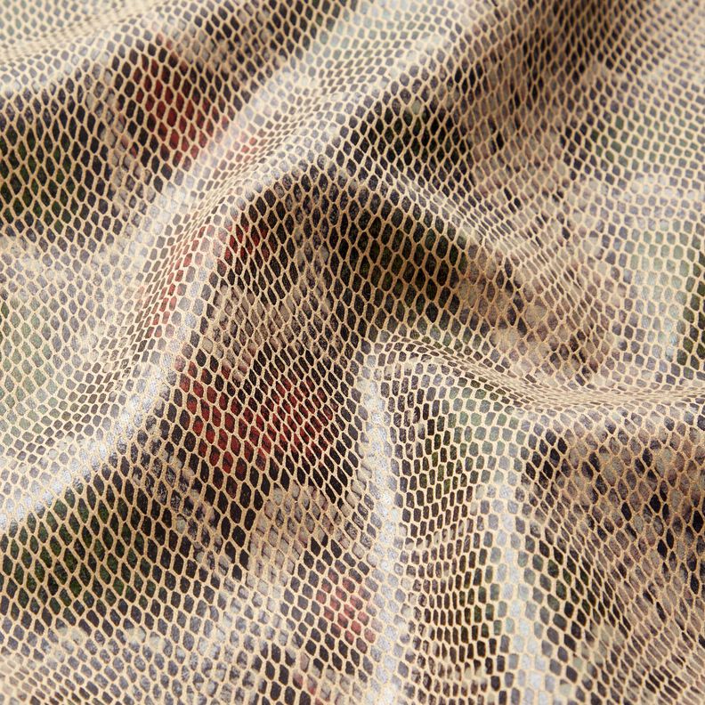 Similicuir aspect serpent – beige/olive foncé,  image number 2