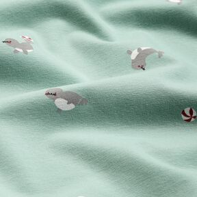 Jersey coton Phoques acrobatiques &ndash; bleu clair, 