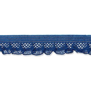 Dentelle ruchée élastique [15 mm] – bleu marine, 