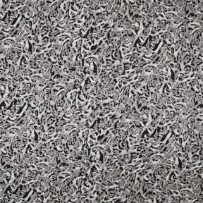 Jersey viscose Imprimé léopard abstrait – argent/noir, 