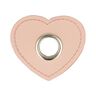 Œillet sur patch Similicuir cœur [ 4 Pièces ] – rosé,  thumbnail number 1