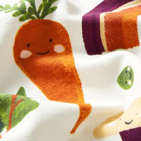 French Terry Sweat d’été Légumes joyeux – ivoire, 