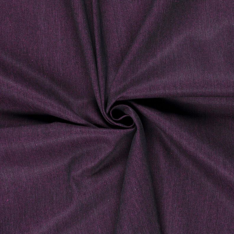 Denim de coton mélangé – aubergine,  image number 1