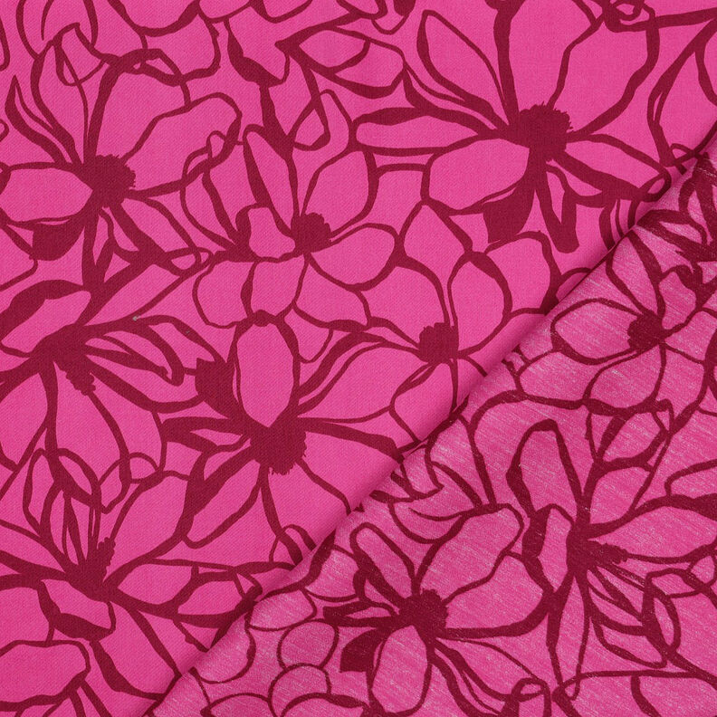 Satin de coton Magnolia | Nerida Hansen – rose intense/rouge foncé,  image number 4