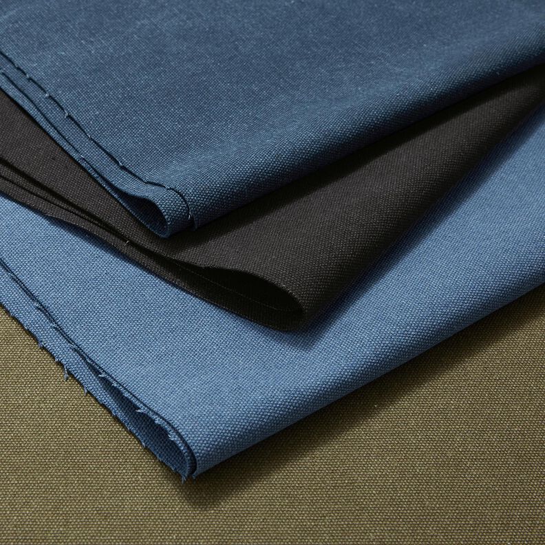 Tissu de décoration Canvas ciré – bleu marine,  image number 4