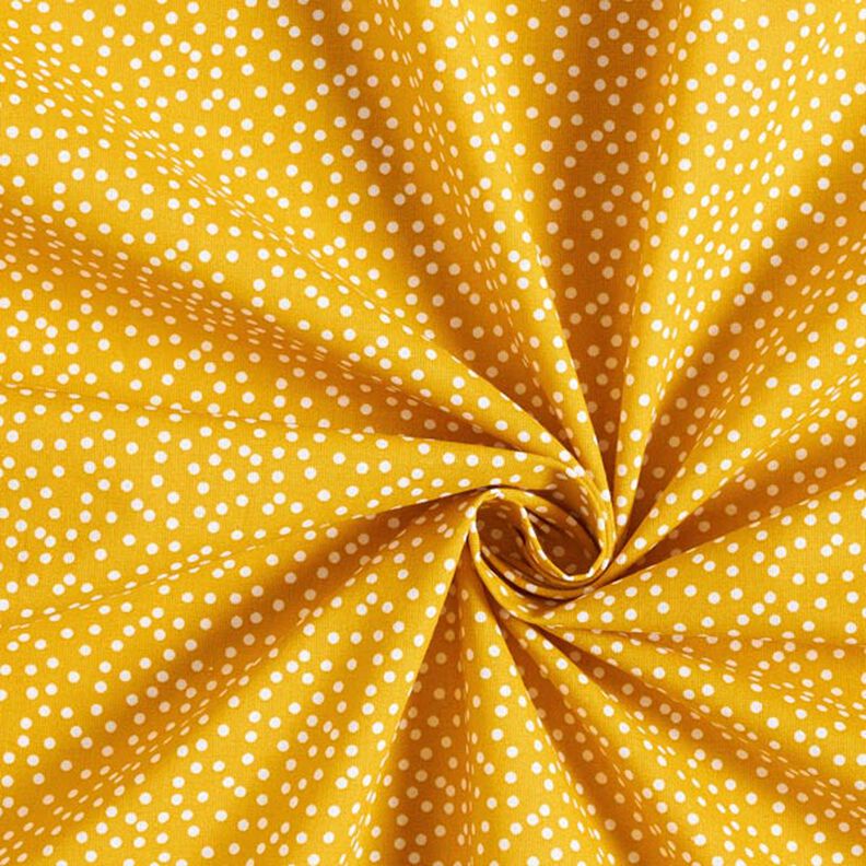 Tissu en coton Cretonne points irréguliers – jaune curry,  image number 4
