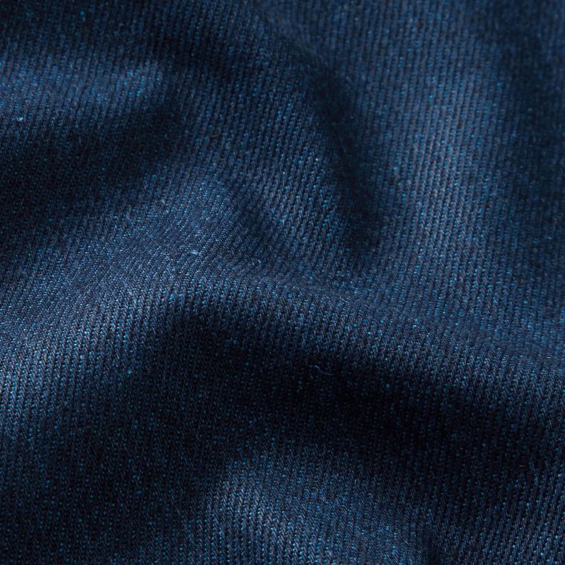 Denim de coton mélangé – bleu océan,  image number 2