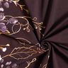 Jersey coton Tissu bordure Fleurs en paillettes dorées | Glitzerpüppi – rouge bordeaux/lilas pastel,  thumbnail number 3