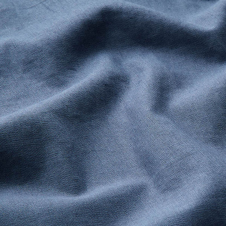 Mélange lin coton Uni – bleu acier,  image number 2