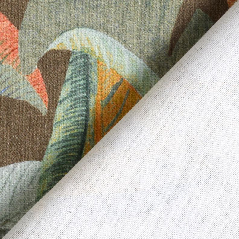 Tissu de décoration Semi-panama Feuilles de bananier – cuivre/kaki, image number 4
