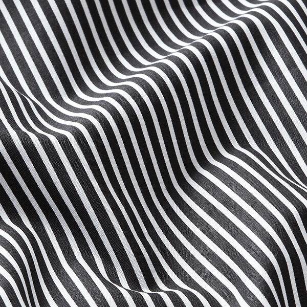 Popeline coton Rayures – noir/blanc,  image number 2