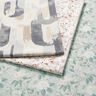 Tissu en coton Popeline branches de fleurs discrètes – argent/beige clair,  thumbnail number 5