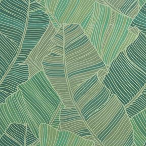 Tissu d’extérieur Canvas lignes de feuilles – vert, 