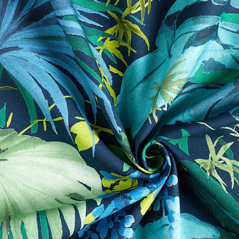 Tissu de décoration semi-panama Polinesia – bleu/vert,  image number 2