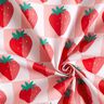 Coton enduit Carreaux avec fraises – rosé/rouge,  thumbnail number 4