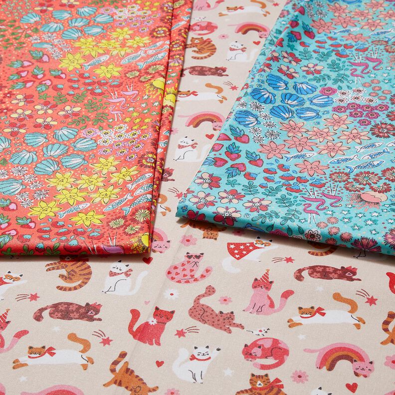 Coton enduit Mélange marin – bleu aqua, image number 6