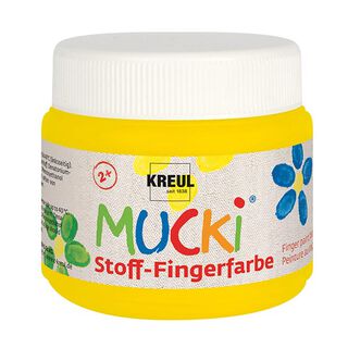MUCKI Peinture au doigt pour tissu [ 150 ml ] | Kreul – jaune, 