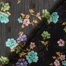 Crêpe Chiffon Fleurs et gouttes d'or – noir/or métallisé,  thumbnail number 4