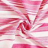 Tissu en coton rayures brodées – écru/rose vif,  thumbnail number 3