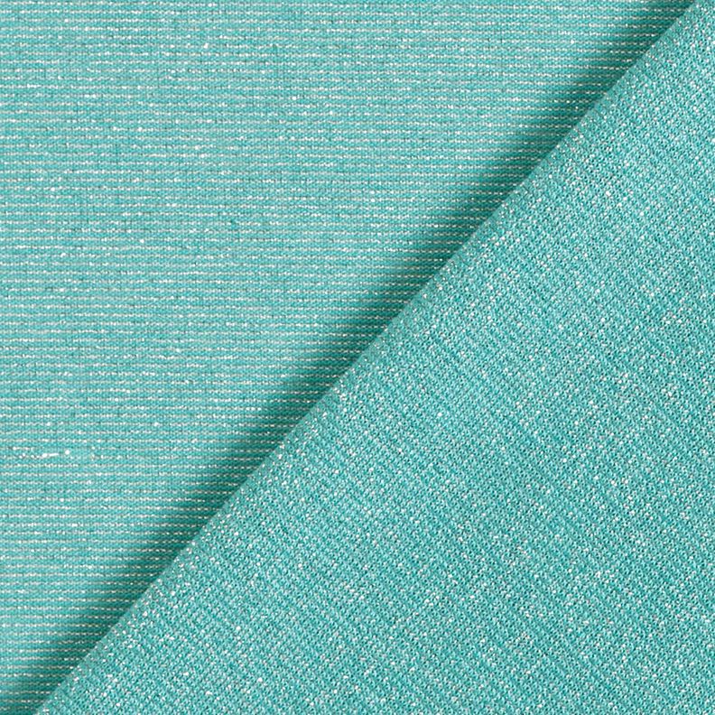 Jersey pailleté mélangé – turquoise clair,  image number 4
