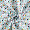 Tissu en coton Cretonne mini-triangles – bleu aqua/blanc,  thumbnail number 3